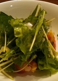 サラダ菜と水菜のサラダ