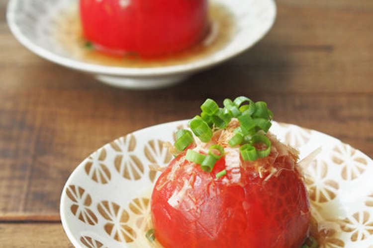 めんつゆで簡単 丸ごとトマトのおひたし レシピ 作り方 By トイロ クックパッド 簡単おいしいみんなのレシピが352万品
