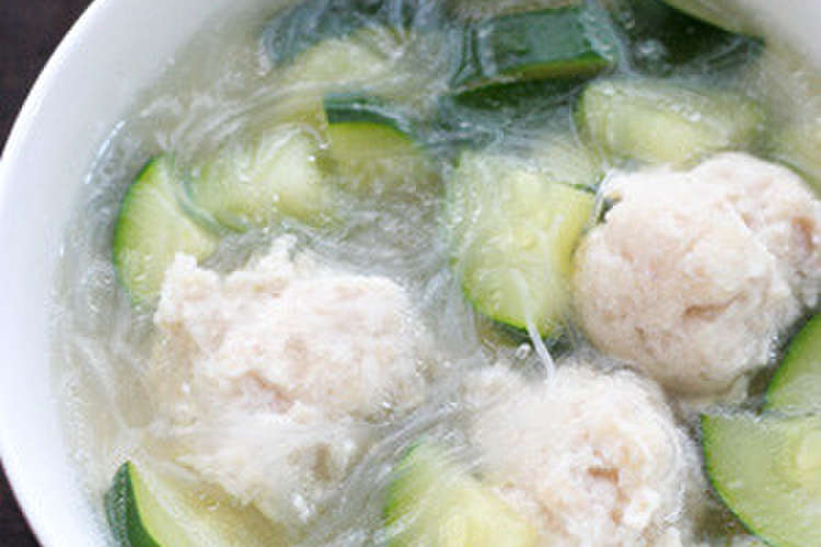 ズッキーニと鶏団子の中華春雨スープ レシピ 作り方 By あずさ猫 クックパッド 簡単おいしいみんなのレシピが350万品