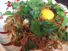 月見大葉焼きソバ