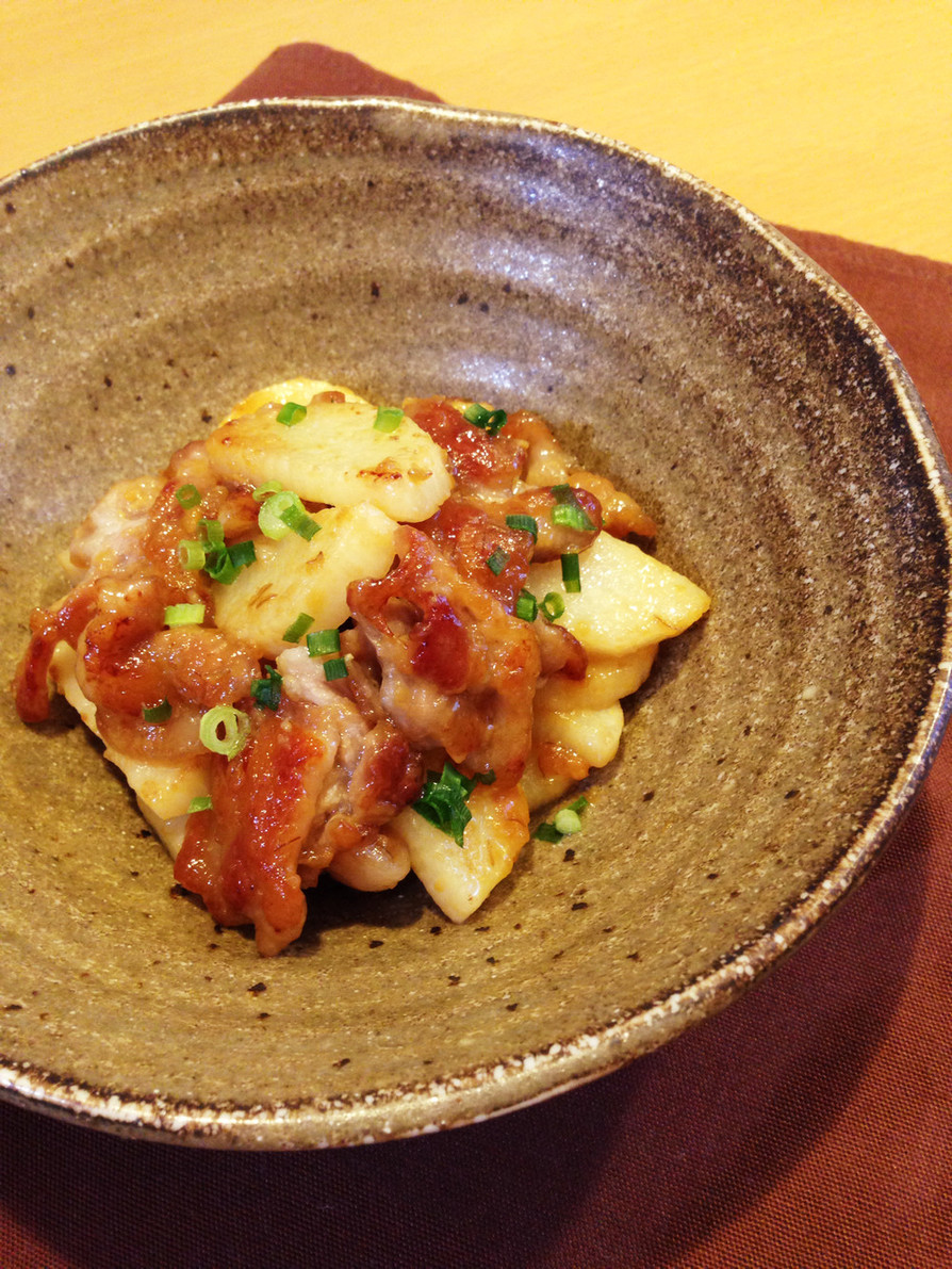 ご飯がススム♡豚バラと長芋の味噌マヨ炒めの画像