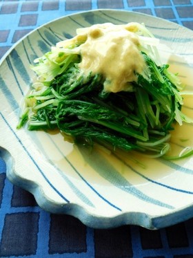 しゃきしゃき水菜の辛し和え