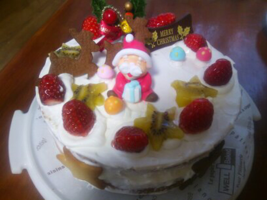 クリスマスケーキ☆トナカイとほしの画像