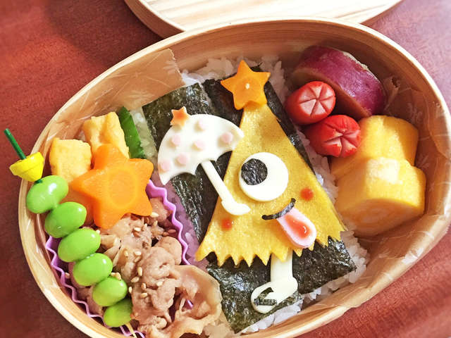 唐傘オバケ弁当 雨の日 キャラ弁 簡単 レシピ 作り方 By Yokkoiro