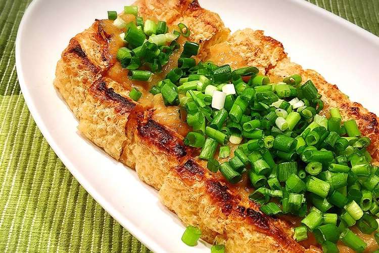 ジャンボ油揚げの生姜味噌漬けダレ焼き レシピ 作り方 By 越後味噌醸造 クックパッド