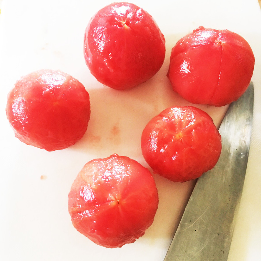 簡単！トマトの湯剥きの画像