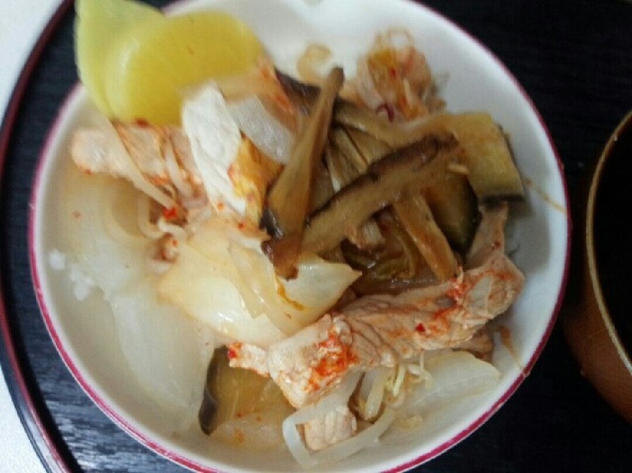 豚キムチ丼（血管ダイエット食823）の画像