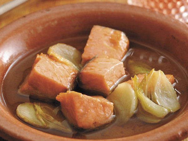 鮭のにんにくオイル煮