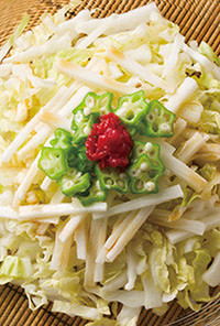お手軽♡白菜と長芋の梅サラダ