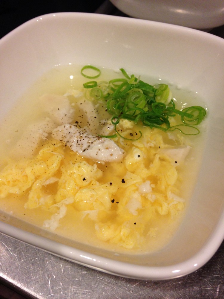 ササミと卵の味覇（ウェイパー）スープの画像