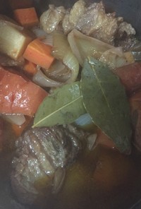 牛バラ肉と野菜の赤ワイン煮込み
