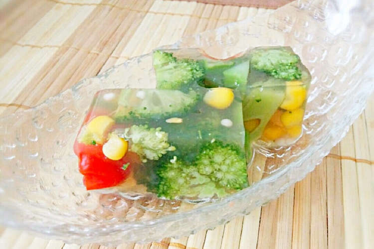 さっぱり 夏野菜の寒天寄せ レシピ 作り方 By アッキキャプテン クックパッド