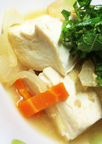 豆腐のスタミナ味噌煮