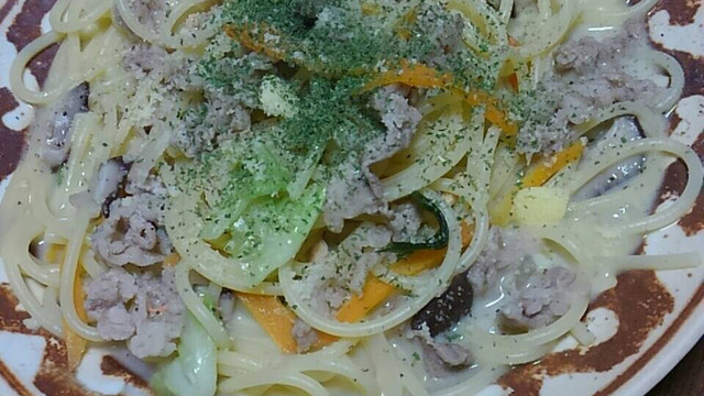 ズボラ 牛肉と椎茸の生クリームパスタ レシピ 作り方 By Aremith クックパッド