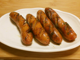 ウインナーのカレー粉炒め