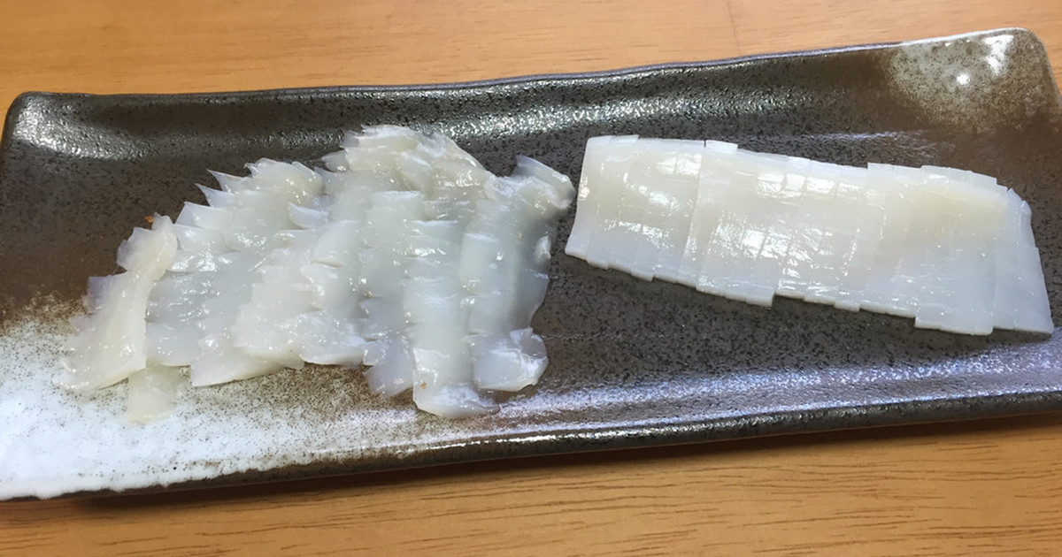 肝醤油で食べるイカ刺し レシピ 作り方 By かかし79 クックパッド 簡単おいしいみんなのレシピが356万品