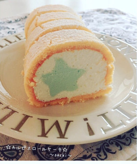 カルピスロールケーキ☆七夕ムース