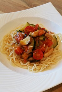 ズッキーニと茄子を使った簡単夏野菜パスタ