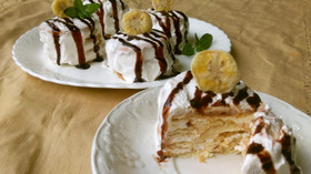 ドライバナナ入り★ビスケットケーキ