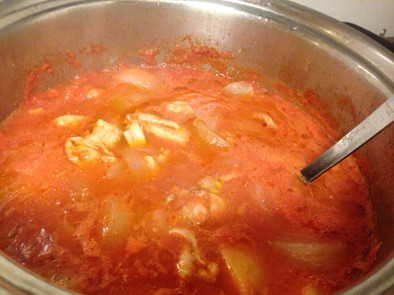 水分はトマトだけなトマトスープの写真