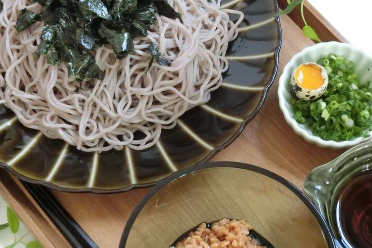 夜食にも 納豆かけざる蕎麦 レシピ 作り方 By みき クックパッド 簡単おいしいみんなのレシピが353万品