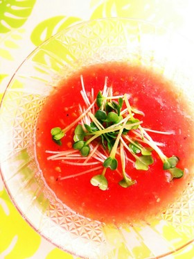 ☺超簡単♪ガスパチョ風冷製トマトスープ☺