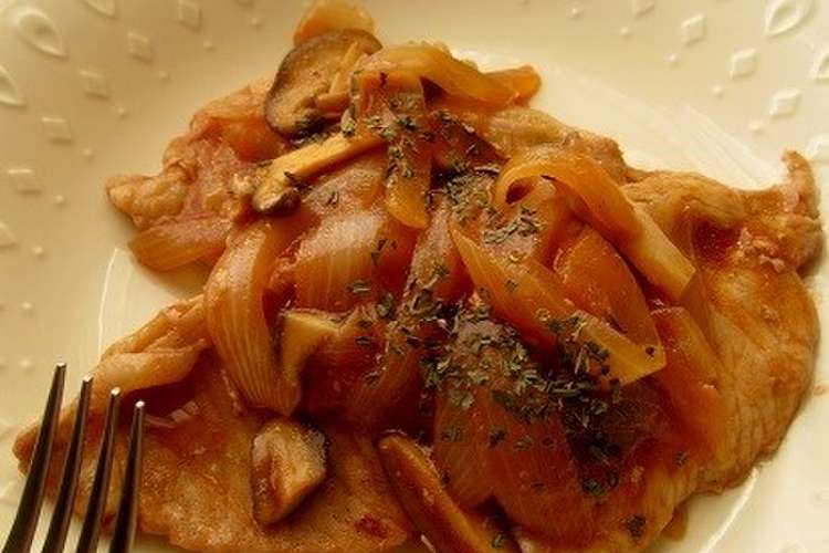 豚肉ソテーきのこケチャップソース レシピ 作り方 By Ritotsu クックパッド