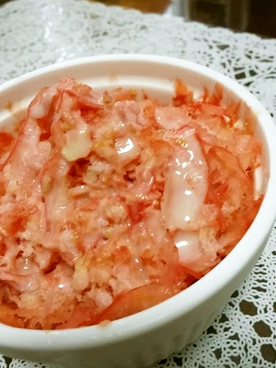 ドウシシャ♡大人の氷かき器トマトのかき氷の写真