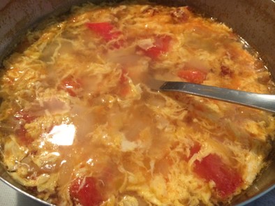 かんたん！夏のトマトの卵スープの写真
