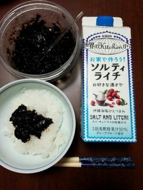 ソルティライチ★電子レンジで海苔の佃煮
