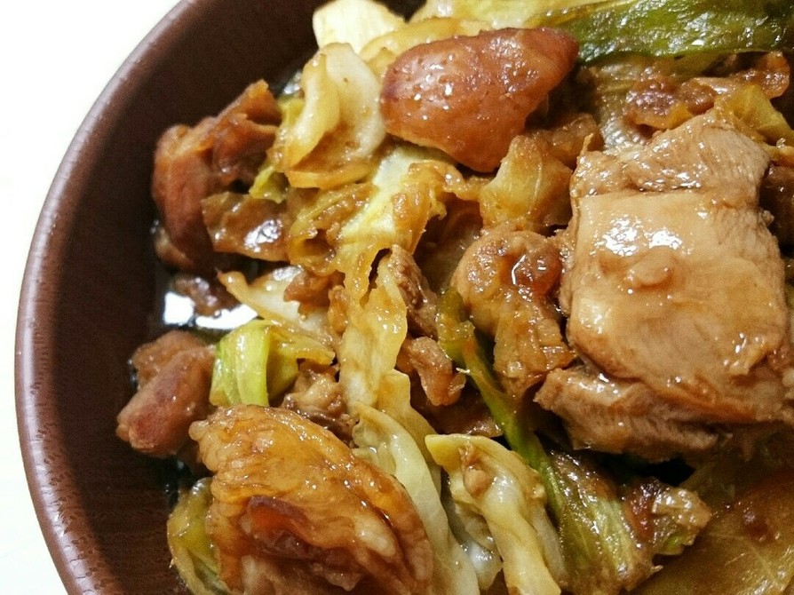 ☆キャベツと鶏もも肉のニンニク味噌タレの画像