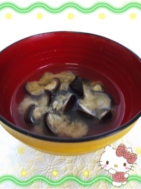シジミの味噌汁〜(o˘◡˘o)♡の画像