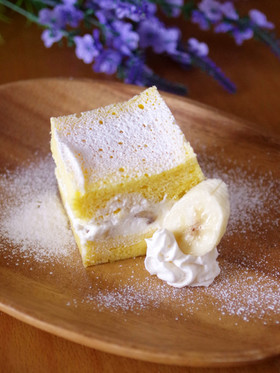HMとレンジで簡単☆時短のバナナケーキ