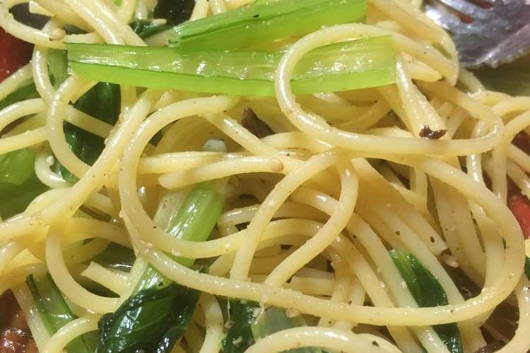 お吸い物の素と塩昆布で和風パスタ レシピ 作り方 By ぐりとぐらの姉 クックパッド