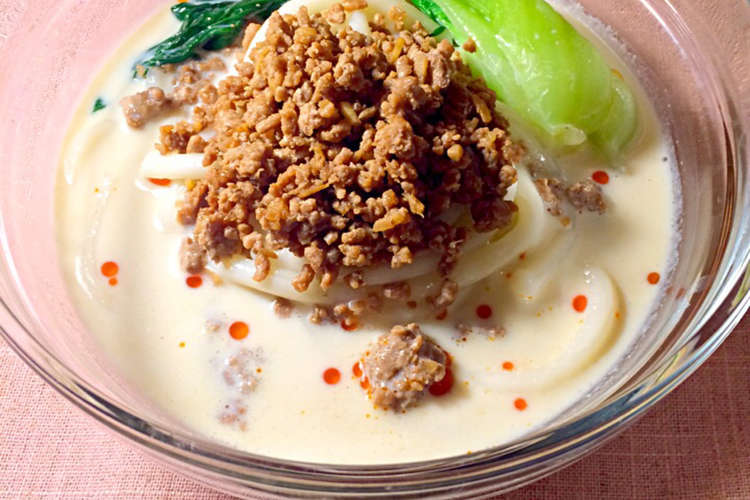 冷やし豆乳坦々麺 レシピ 作り方 By ひよこの母上 クックパッド 簡単おいしいみんなのレシピが359万品