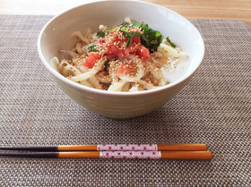 暑い日に簡単ランチ☆明太しそうどん