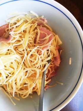 子供ランチや付合せに!簡単マヨ醤油パスタ