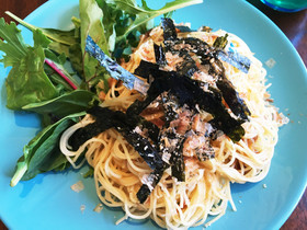 簡単ランチ☆夏にさっぱり冷製梅パスタ