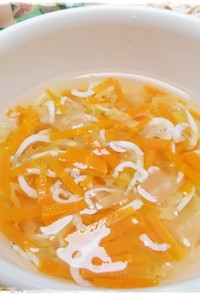 離乳食後期・しらすと白菜のスープ