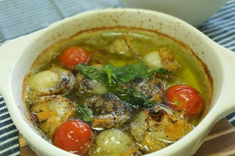 超簡単 ホタテとトマトのアヒージョ レシピ 作り方 By さやきち58 クックパッド 簡単おいしいみんなのレシピが366万品