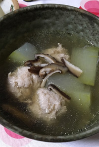 冬瓜と鶏団子の温・冷スープ