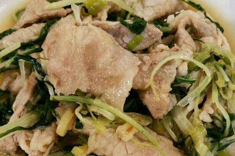 ごま油香る 豚バラと水菜ネギ炒め レシピ 作り方 By コタママ クックパッド 簡単おいしいみんなのレシピが352万品