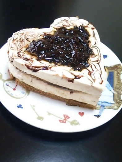 キャラメルフラフのムースケーキの写真