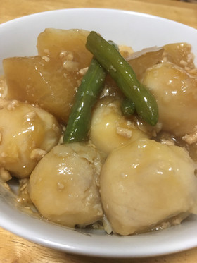 里芋と大根のひき肉あんかけ
