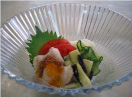【伝統料理】旬のハモと夏野菜の画像