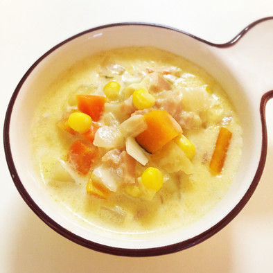 簡単♬野菜たっぷり牛乳スープの写真