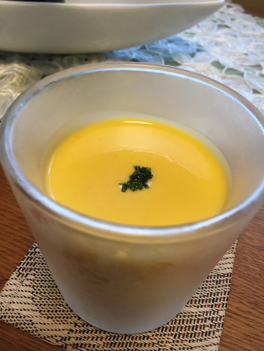 余ったかぼちゃの煮付けで簡単冷製スープ♡の画像