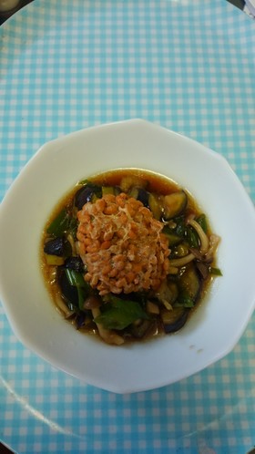 ご飯がススム!ナス納豆♪