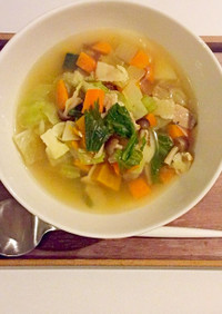 簡単！リメイクレシピに♪具沢山野菜スープ