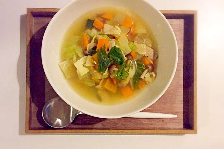 簡単 リメイクレシピに 具沢山野菜スープ レシピ 作り方 By 味博士 クックパッド 簡単おいしいみんなのレシピが356万品